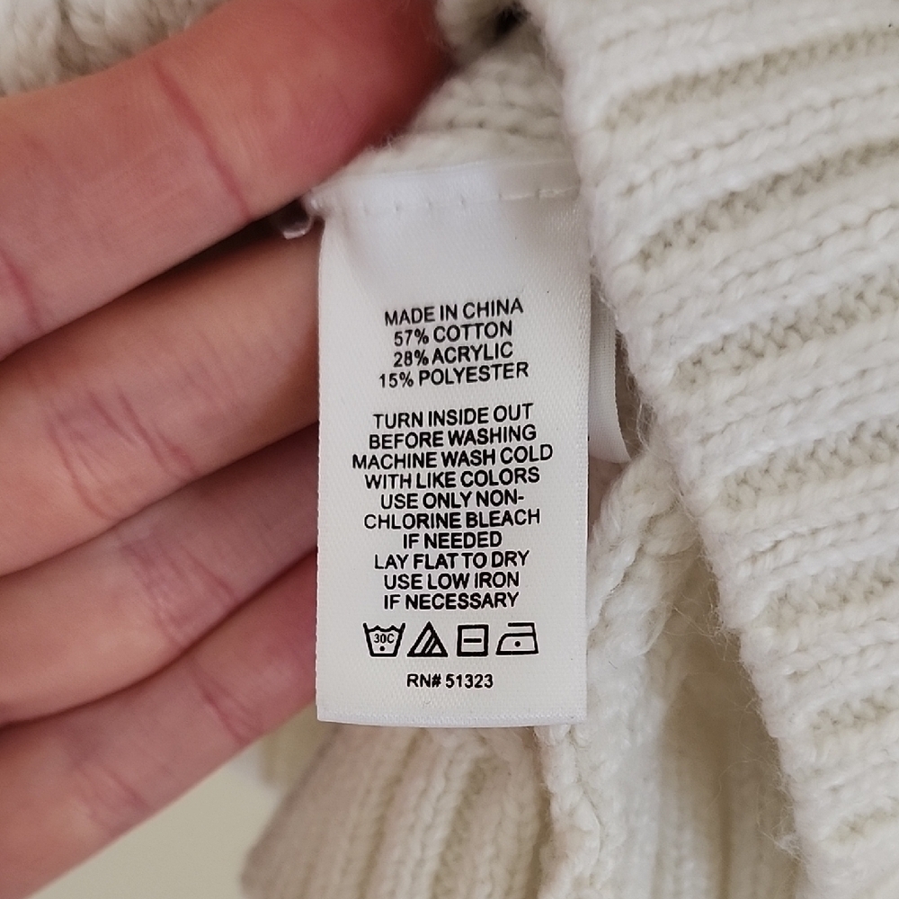 State Cream Crew Neck Sweater Soft Cozy Design - Picture 3 of 8